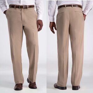 Haggar Premium Stretch Classic Fit Expandable Waist Dress Pant Men W36 L30 NWOT